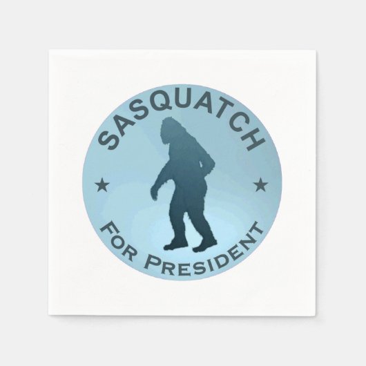 Sasquatch für den Präsidenten Serviette (Vorderseite)