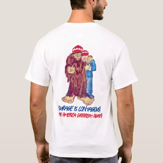 Sasquatch für Trump 2024!! T-Shirt (Rückseite)