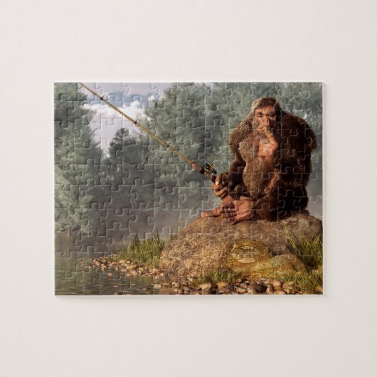 Sasquatch geht zu fischen puzzle (Horizontal)