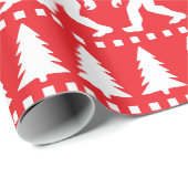 Sasquatch Gemustert Bigfoot Weihnachtsfeiertage Geschenkpapier (Rolleneckpunkt)