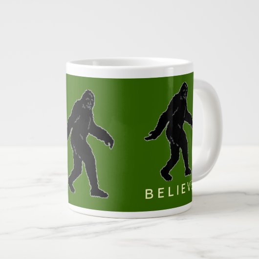 Sasquatch glauben grüner riesiger Tasse (Vorderseite Rechts)