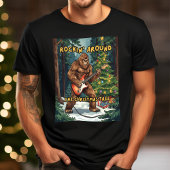 Sasquatch Guitar Rockin' Around Christmas Tree T-Shirt