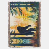 Sasquatch Herbstlandschaft Sonnenuntergang Decke (Vorderseite Vertikal)