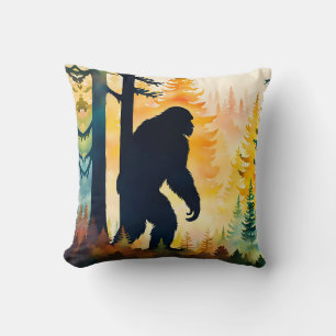 Sasquatch-Herbstlandschaft-Sonnenuntergang Kissen