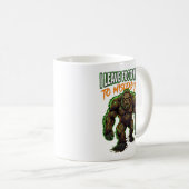 Sasquatch hinterlässt Fußspuren lustiger Cryptid-H Kaffeetasse (VorderseiteRechts)