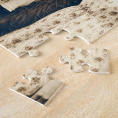 Sasquatch Hippie Sepia mit zwei Frauen Puzzle (Seite)