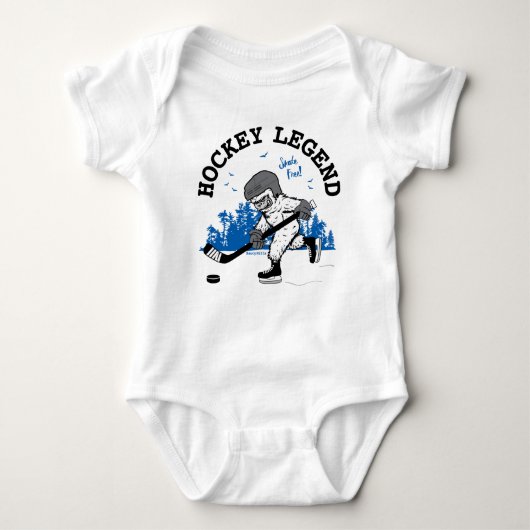 Sasquatch Hockey Legend Bigfoot Baby Strampler (Vorderseite)