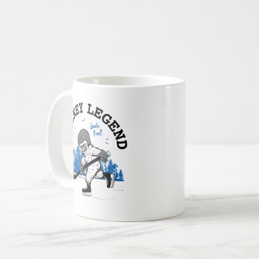 Sasquatch Hockey Legend Bigfoot Kaffeetasse (Vorderseite Links)