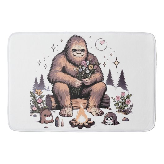 Sasquatch Holding-Blume Badematte (Vorderseite)