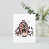 Sasquatch Holding-Blume Begleitkarte (Stehend Vorderseite)