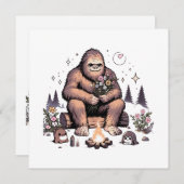 Sasquatch Holding-Blume Einladung (Vorne/Hinten)