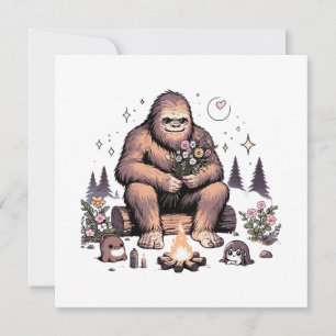 Sasquatch Holding-Blume Einladung
