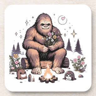 Sasquatch Holding-Blume Getränkeuntersetzer