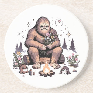 Sasquatch Holding-Blume Getränkeuntersetzer