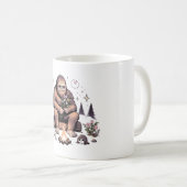 Sasquatch Holding-Blume Kaffeetasse (VorderseiteRechts)
