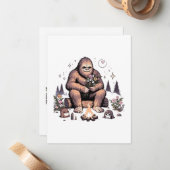 Sasquatch Holding-Blume Mitteilungskarte (Vorderseite/Rückseite Beispiel)