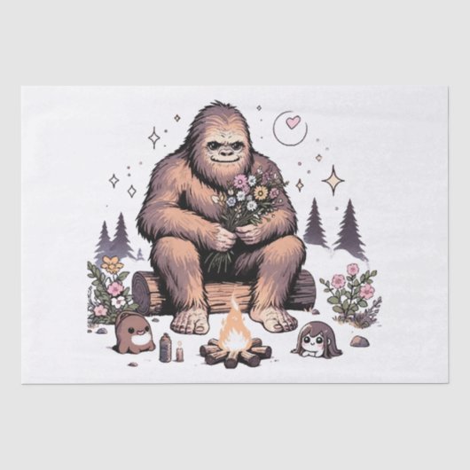 Sasquatch Holding-Blume Seidenpapier (Vorderseite)