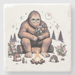 Sasquatch Holding-Blume Steinuntersetzer
