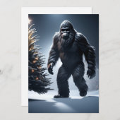 Sasquatch Holiday Card Feiertagskarte (Vorne/Hinten)