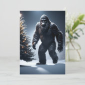 Sasquatch Holiday Card Feiertagskarte (Stehend Vorderseite)