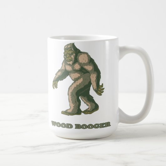 Sasquatch: Hölzerne Booger-Kaffee-Tasse Kaffeetasse (Rechts)