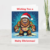 Sasquatch Humor und Wortspiel personalisierte Wei Karte (Vorderseite)