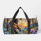 Sasquatch im Floral Mountain Tal Duffle Bag (Rückseite)
