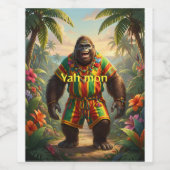 Sasquatch im Urlaub Aufkleber (Einzelnes Label)
