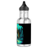 Sasquatch im Wald Ai Art Edelstahlflasche (Rechts)