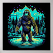 Sasquatch im Wald Ai Art Poster (Vorne)