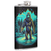 Sasquatch im Wald Ai-Kunst Flachmann (Rechts)