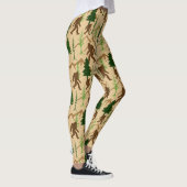 Sasquatch im Wald Bäume Bigfoot Gemustert Leggings (Rechts)
