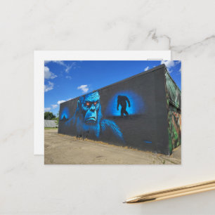 Sasquatch in Blau Postkarte