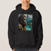 Sasquatch in den Bergen Hoodie (Vorderseite)