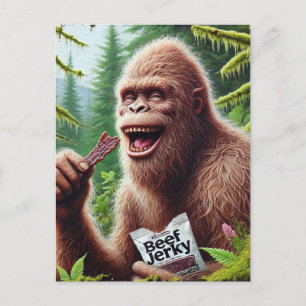 Sasquatch in einem Mooswald Postkarte