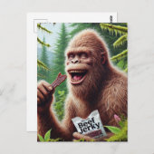 Sasquatch in einem Mooswald Postkarte (Vorne/Hinten)