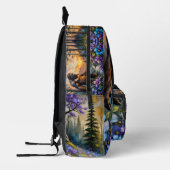  Sasquatch in Floral Mountain valley Bedruckter Rucksack (Links)