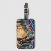  Sasquatch in Floral Mountain valley Gepäckanhänger (Vorderseite Vertikal)