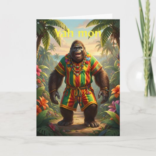 Sasquatch in Jamaika Karte (Vorderseite)