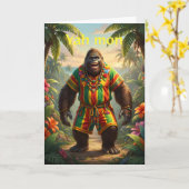 Sasquatch in Jamaika Karte (Gelbe Blume)