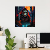 Sasquatch-Jagd im Mondlicht Poster (Heimbüro)
