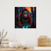 Sasquatch-Jagd im Mondlicht Poster (Küche)