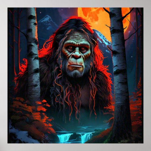 Sasquatch-Jagd im Mondlicht Poster (Vorne)