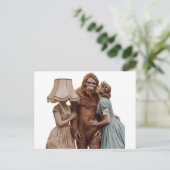 Sasquatch küssen postkarte (Stehend Vorderseite)