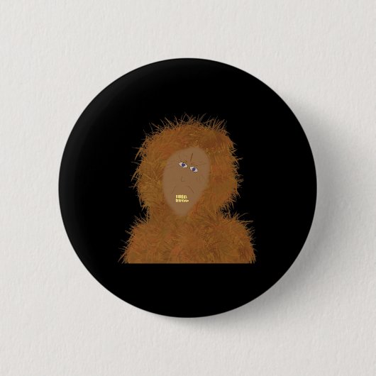 Sasquatch Lustiger Junge Erstellte Kunst Bigfoot K Button (Vorderseite)