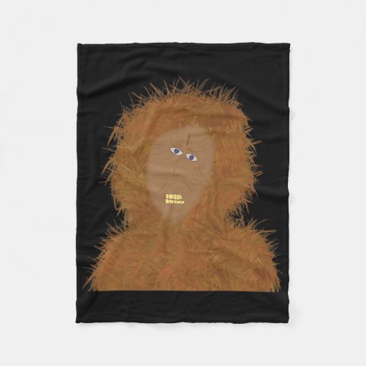 Sasquatch lustiger Junge hat Kunst Bigfoot Konvent Fleecedecke (Vorderseite)