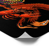 Sasquatch Mardi Gras Bigfoot Parade Beads King Cak Poster (Ecke)