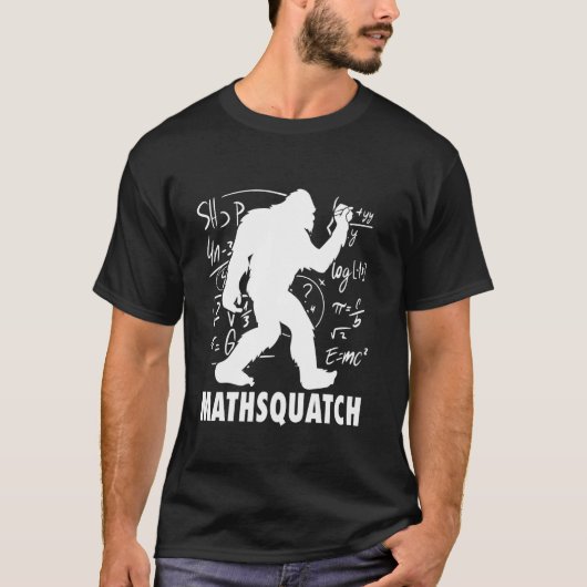 Sasquatch Mathsquatch Funny Pub für Mathematik Leh T-Shirt (Vorderseite)