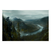 Sasquatch mit Blick auf ein Plakatpapier (Semi-Gla Poster (Vorderseite)