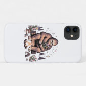 Sasquatch mit Blumen Case-Mate iPhone Hülle (Rückseite (Horizontal))
